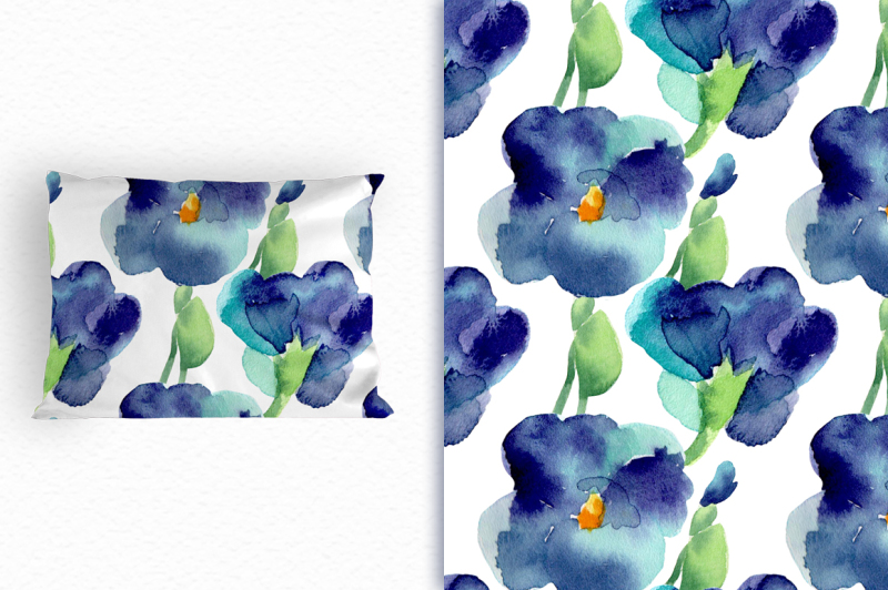 watercolor-seamless-patterns-with-violets