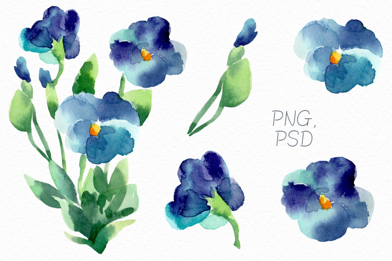 watercolor-violets