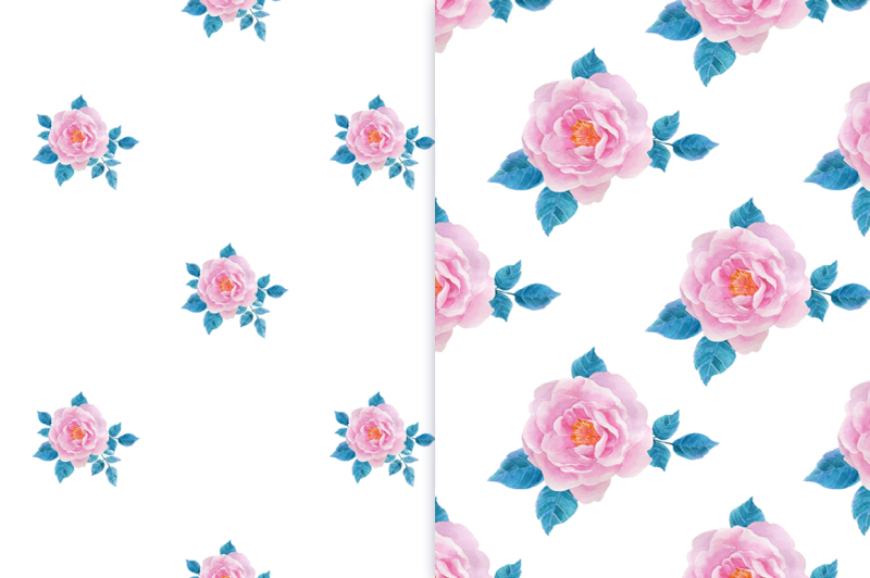 watercolor-seamless-patterns-with-roses