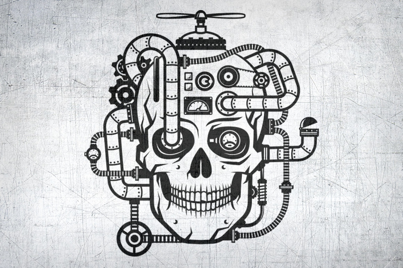 steampunk-skull