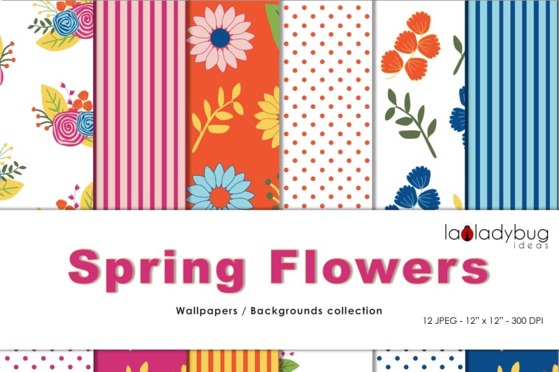 spring-flowers-clip-art-and-digital-papers-collection