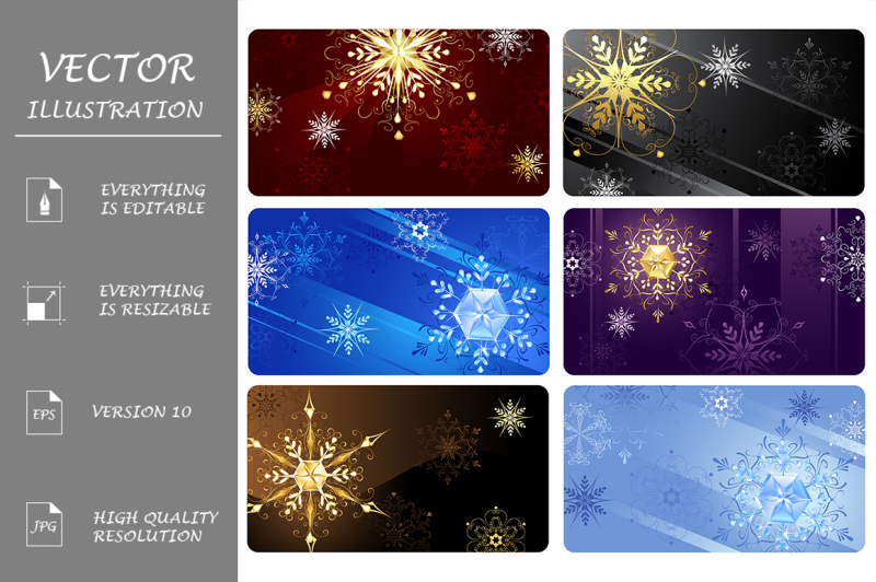 business-cards-with-snowflakes-christmas