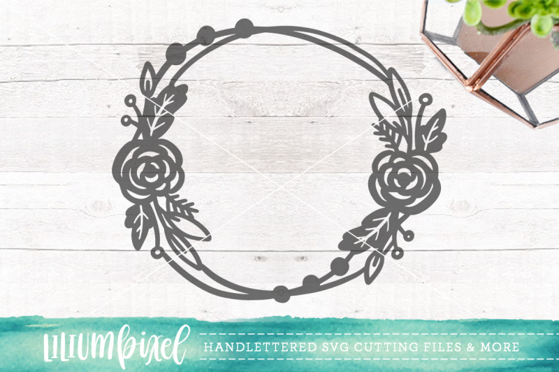Free Free 159 Wreath Silhouette Flower Border Svg SVG PNG EPS DXF File