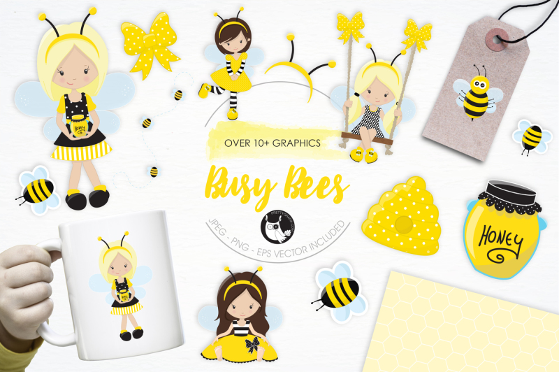 busy-bees-graphics-and-illustrations