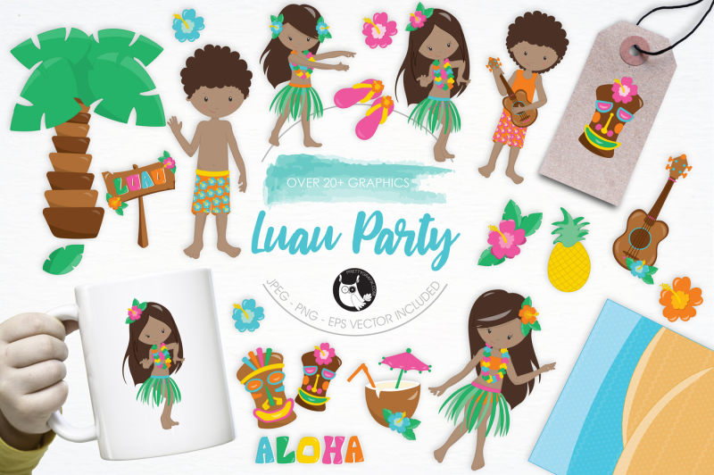 luau-party-graphics-and-illustrations