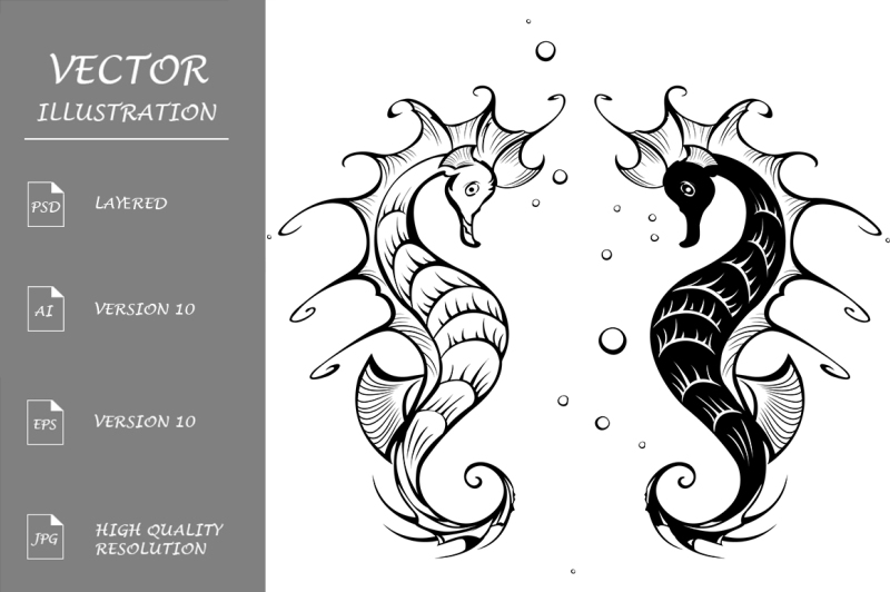 silhouettes-of-seahorses-tattoo