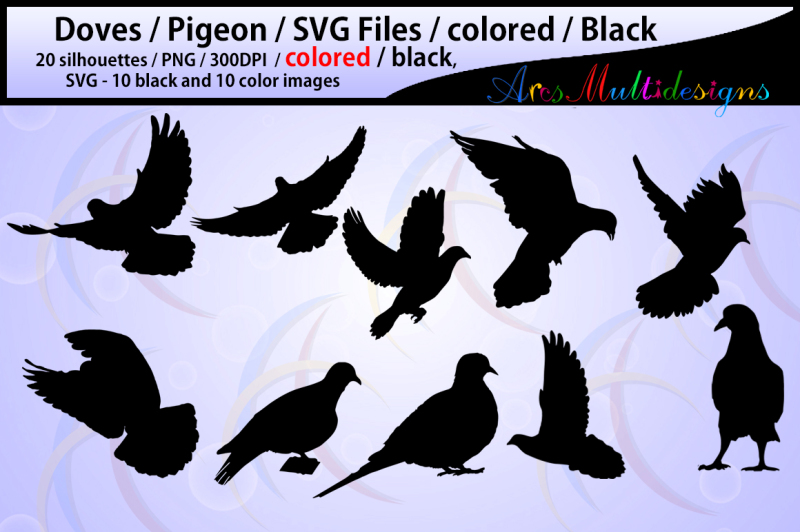 pigeon-silhouette-doves-svg-vector