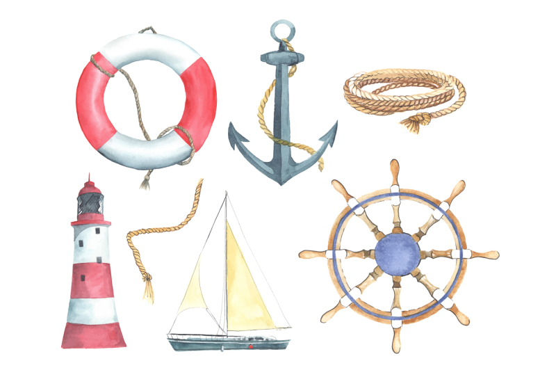 nautical-elements-watercolor