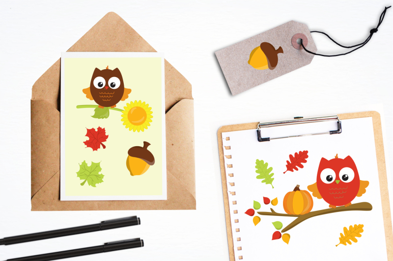 fall-owls-graphics-and-illustrations