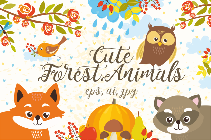 cute-set-forest-animals-and-patterns