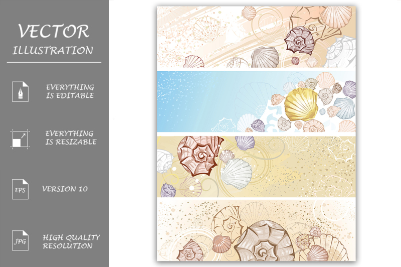 four-banners-with-seashells