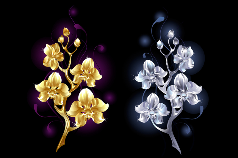 gold-and-silver-orchids