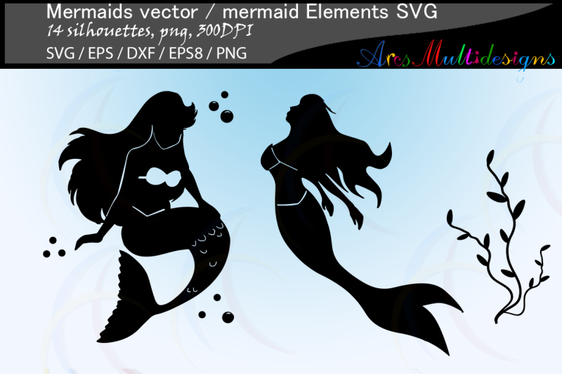 mermaid-silhouette-clipart-vector-svg-mermaid-elements