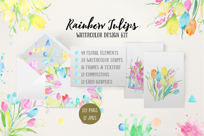watercolor-design-kit-rainbow-tulips