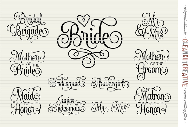 800 60157 59c9db17bc2d95433f14d6c93a82097508bcc697 bridal party wedding party set of 11 svg dxf eps png cricut and silhouette clean cutting files