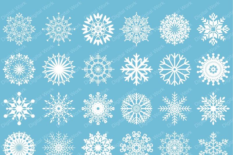 white-snowflake-clipart