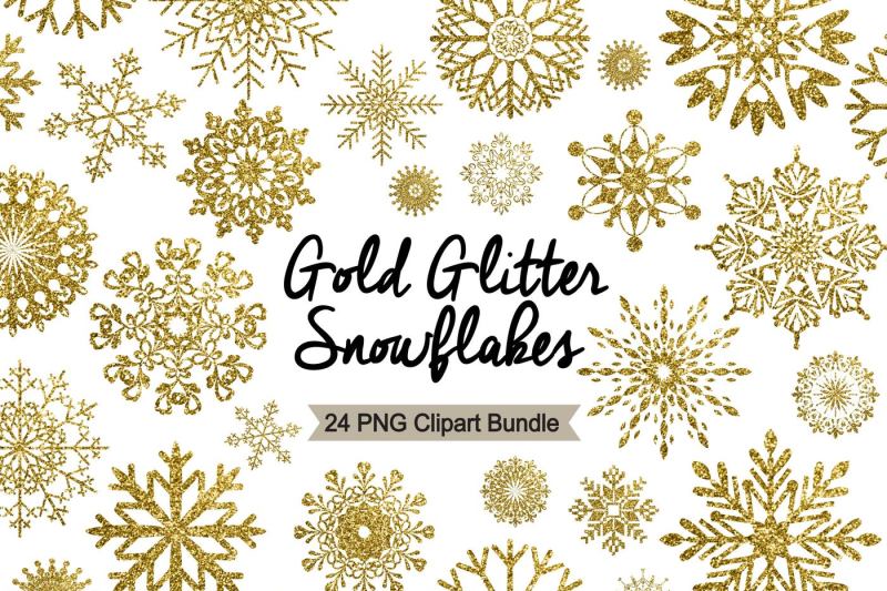 winter-clipart-gold-glitter