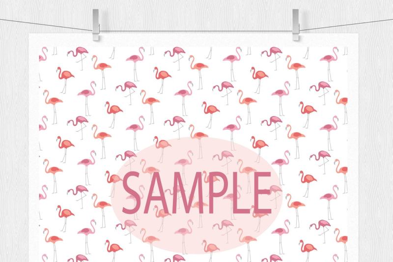 pink-flamingo-digital-paper