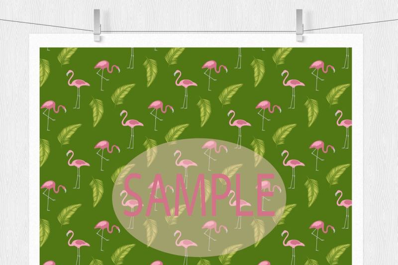 pink-flamingo-digital-paper