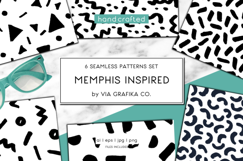 memphis-inspired-seamless-patterns