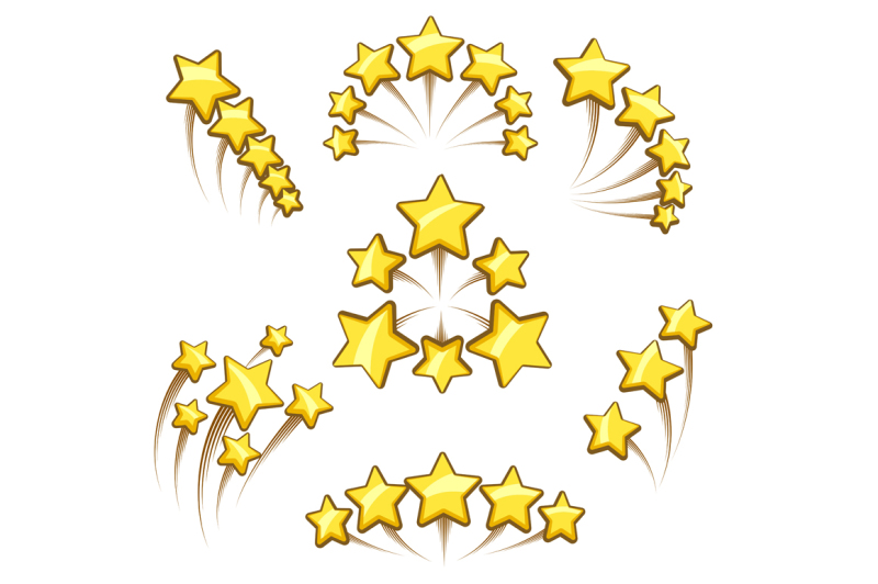 golden-stars-design-element-set