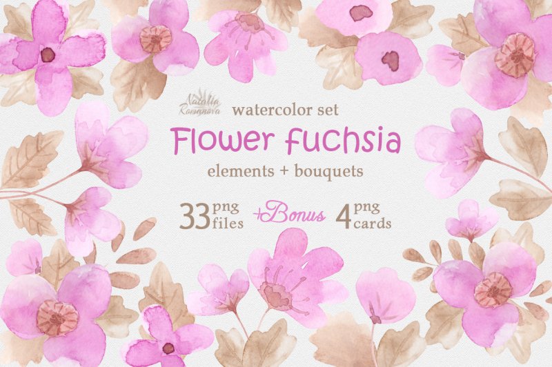 flower-fuchsia-watercolor