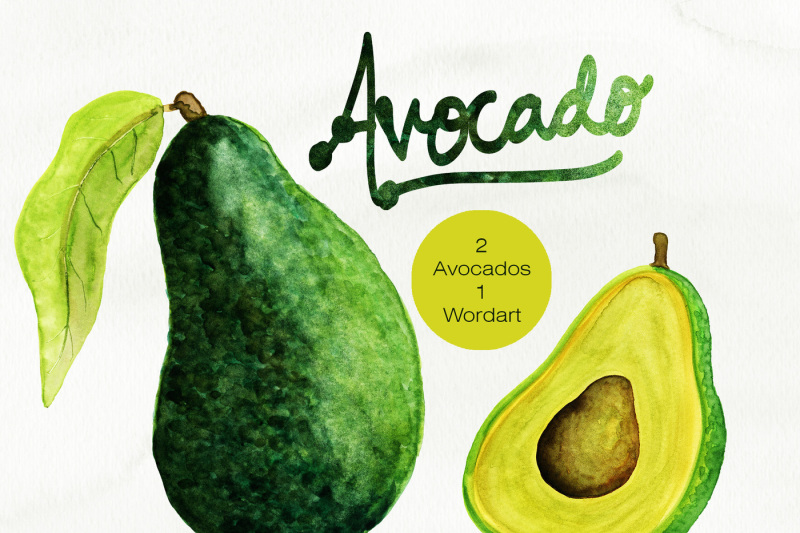 watercolor-avocado-graphic-set