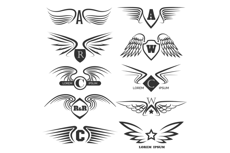 set-of-emblems-with-wings