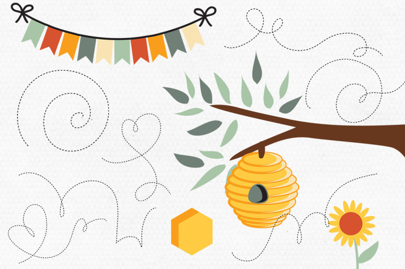 kawaii-bumble-bees-honey-bee-graphics-bundle