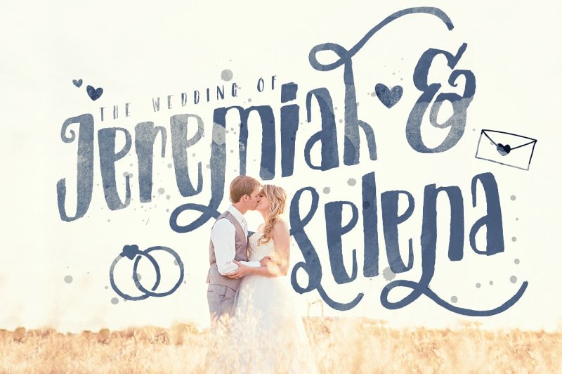 just-married-wedding-font
