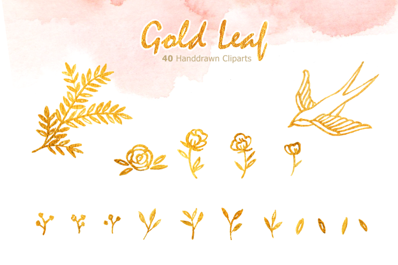 gold-leaf-watercolor-clipart
