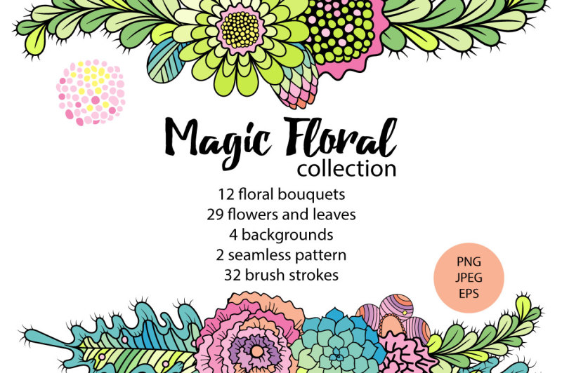 floral-collection-hand-drawn-set