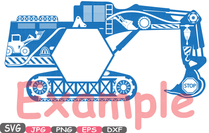 digger-excavator-circle-and-split-silhouette-svg-file-cutting-files-frame-stickers-builders-work-construction-clipart-building-machine-dxf-646s