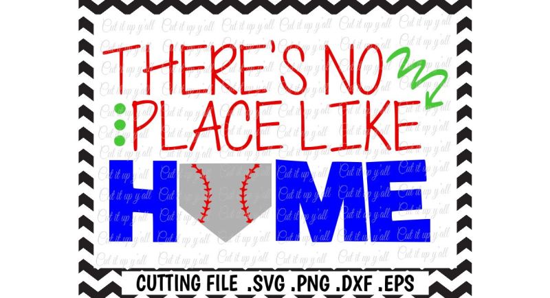 baseball-svg-softball-svg-there-s-no-place-like-home-cutting-file