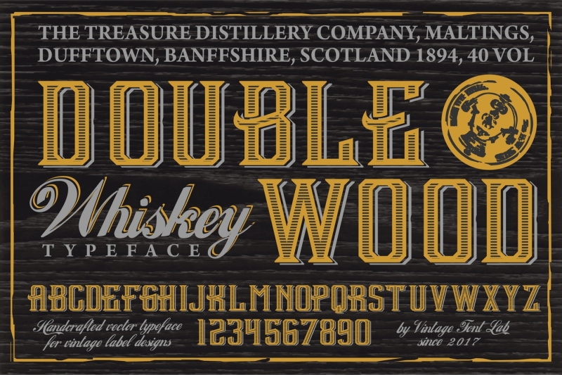 double-wood-whiskey-typeface-with-label-sample