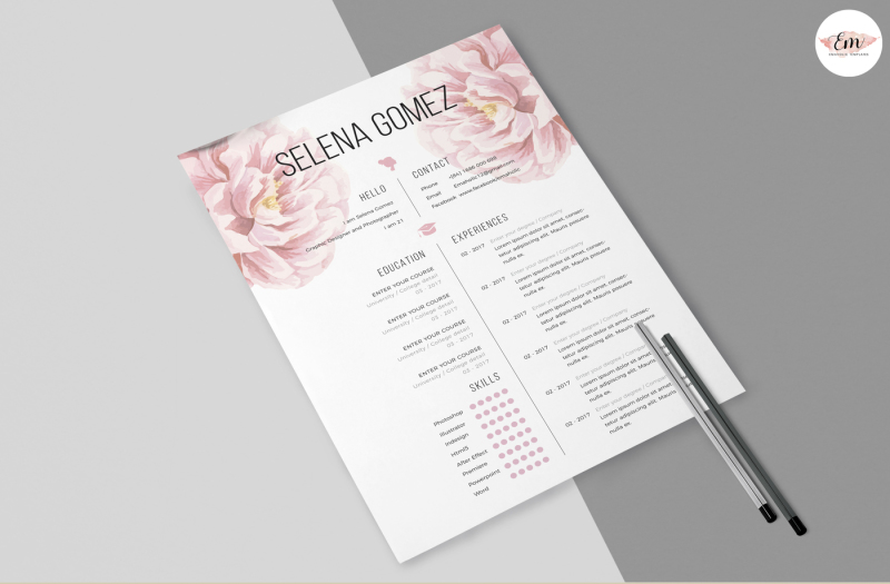 elegant-floral-2-page-cv-and-cover-letter-template