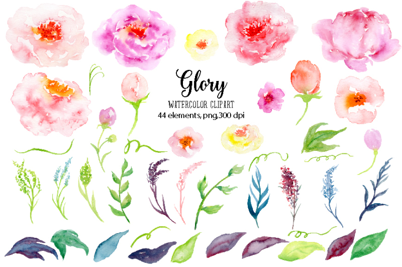 watercolor-flower-clipart-glory