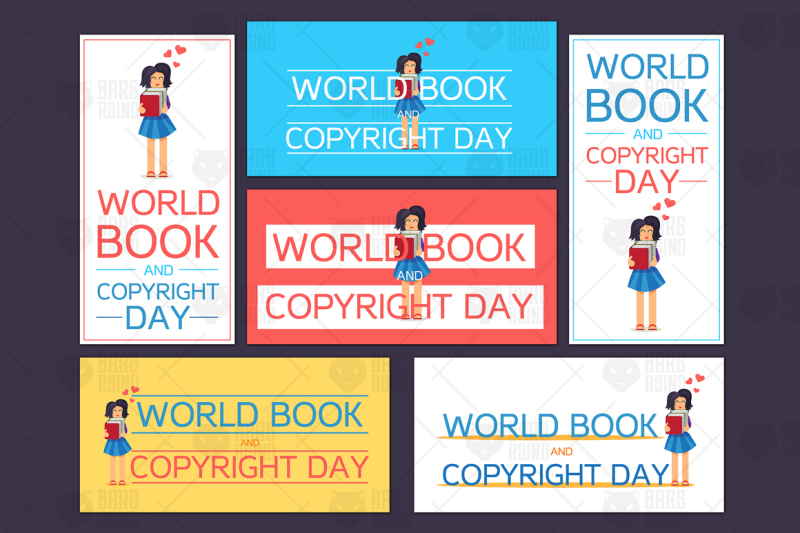 world-book-and-copyright-day-banners