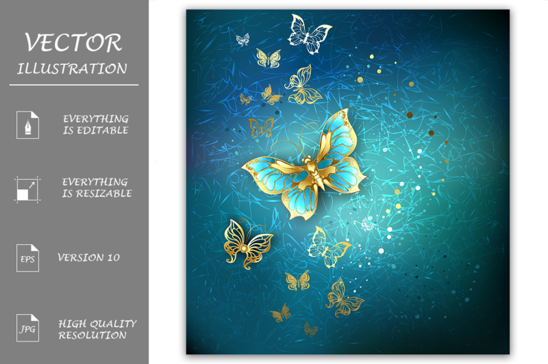 luxury-gold-butterflies