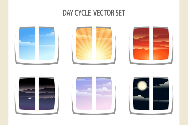 day-cycle-emblem-set