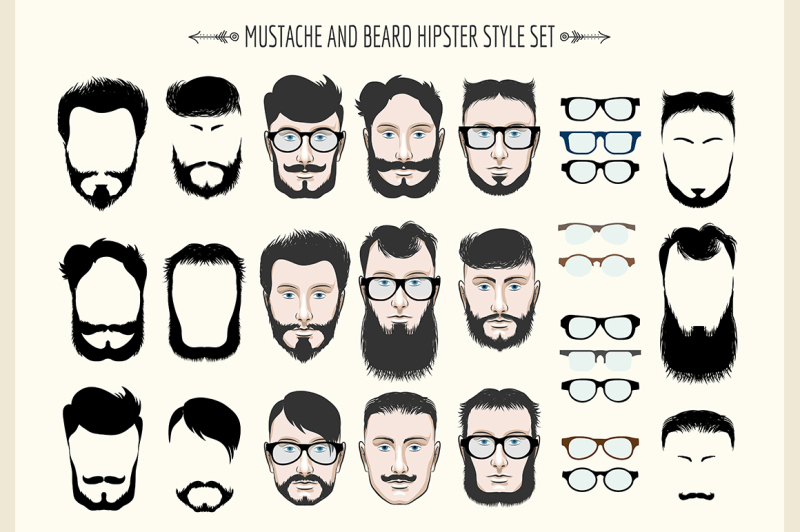 mustache-and-beard-hipster-fashion-set