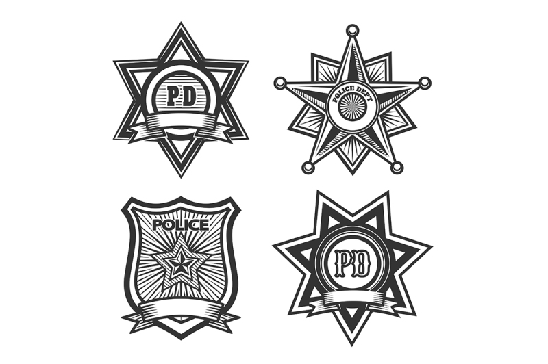 police-badge-set
