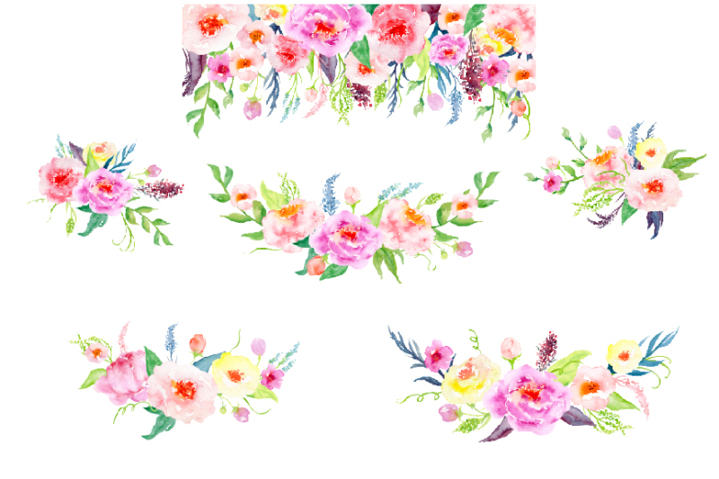 watercolor-peony-flower-arrangements