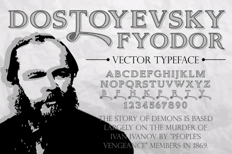 fyodor-dostoyevsky-vector-typeface