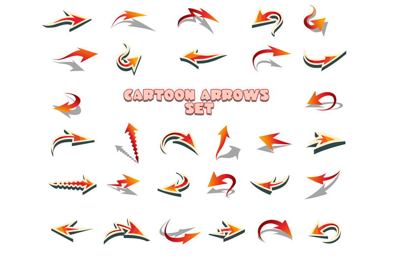 cartoon-arrows-set