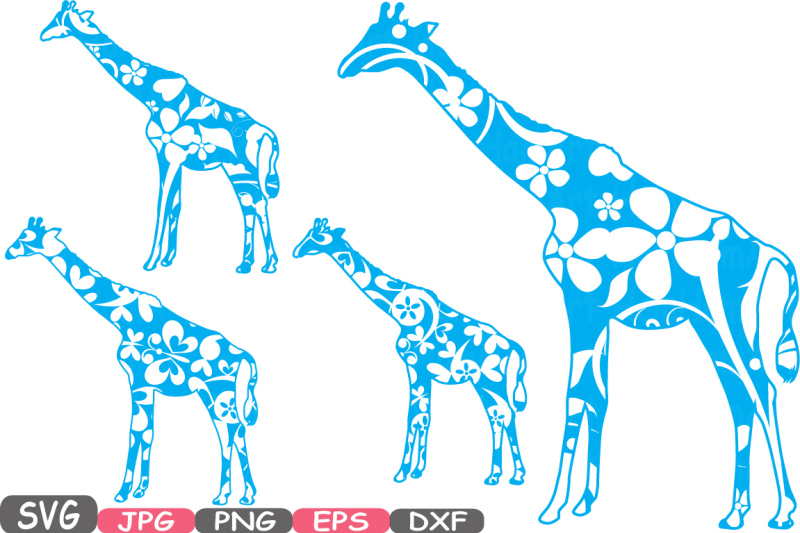 giraffe-safari-mascot-monogram-circle-cutting-files-svg-silhouette-school-clipart-illustration-digital-eps-png-dxf-jpg-clip-art-vector-361s