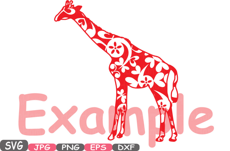 giraffe-safari-mascot-monogram-circle-cutting-files-svg-silhouette-school-clipart-illustration-digital-eps-png-dxf-jpg-clip-art-vector-361s