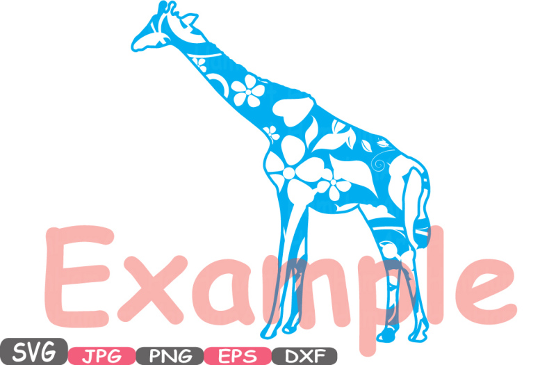 giraffe-safari-mascot-monogram-circle-cutting-files-svg-silhouette-school-clipart-illustration-digital-eps-png-dxf-jpg-clip-art-vector-361s