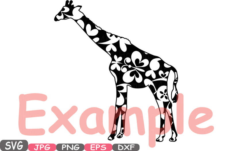 giraffe-safari-mascot-monogram-circle-cutting-files-svg-silhouette-school-clipart-illustration-digital-eps-png-dxf-jpg-clip-art-vector-361s