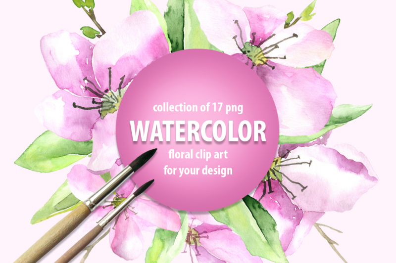 watercolor-pink-flowers-and-leaves-17-png